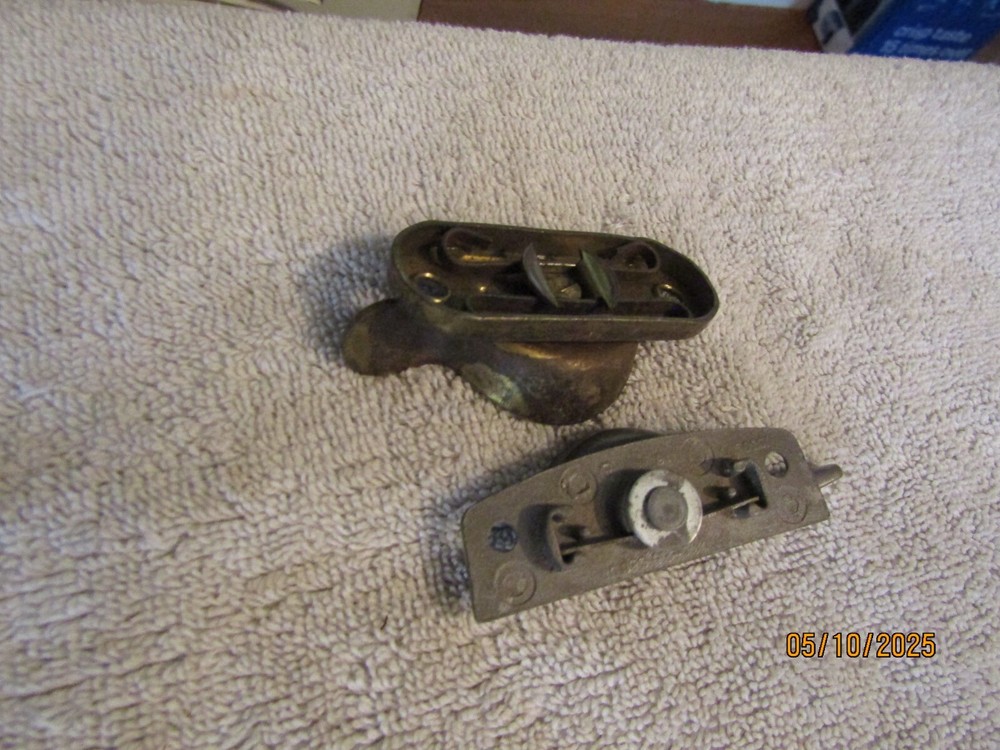 Antique Victorian Metal Window Sash Locks 2 Different
