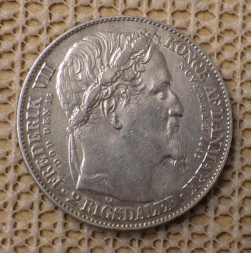 1863 Denmark 2 Rigsdaler Silver