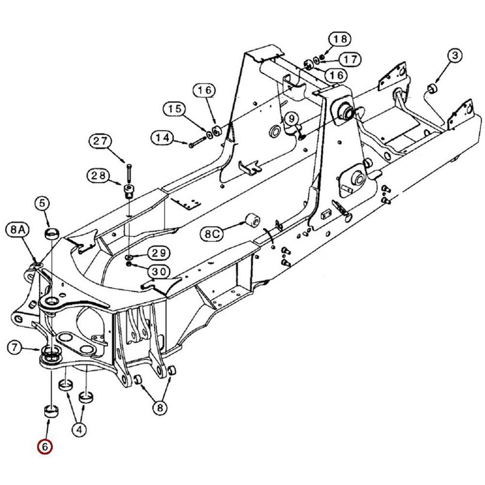 Lower Swing Tower Bushing Fits Case D151070