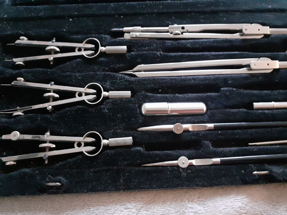 Vintage cased Simplon Technical Drawing Insrument Compass set
