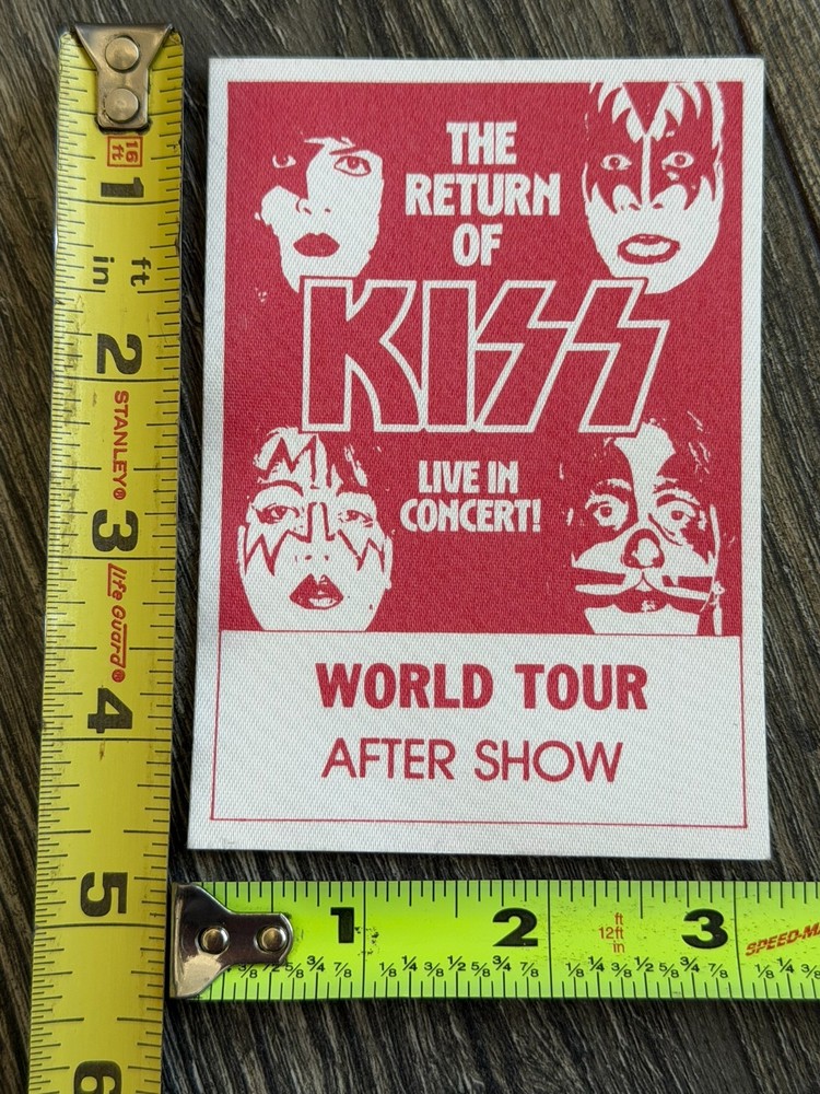 KISS Pass Dynasty Tour Concert After Show Red Vintage Kiss Aucoin Memorabilia A