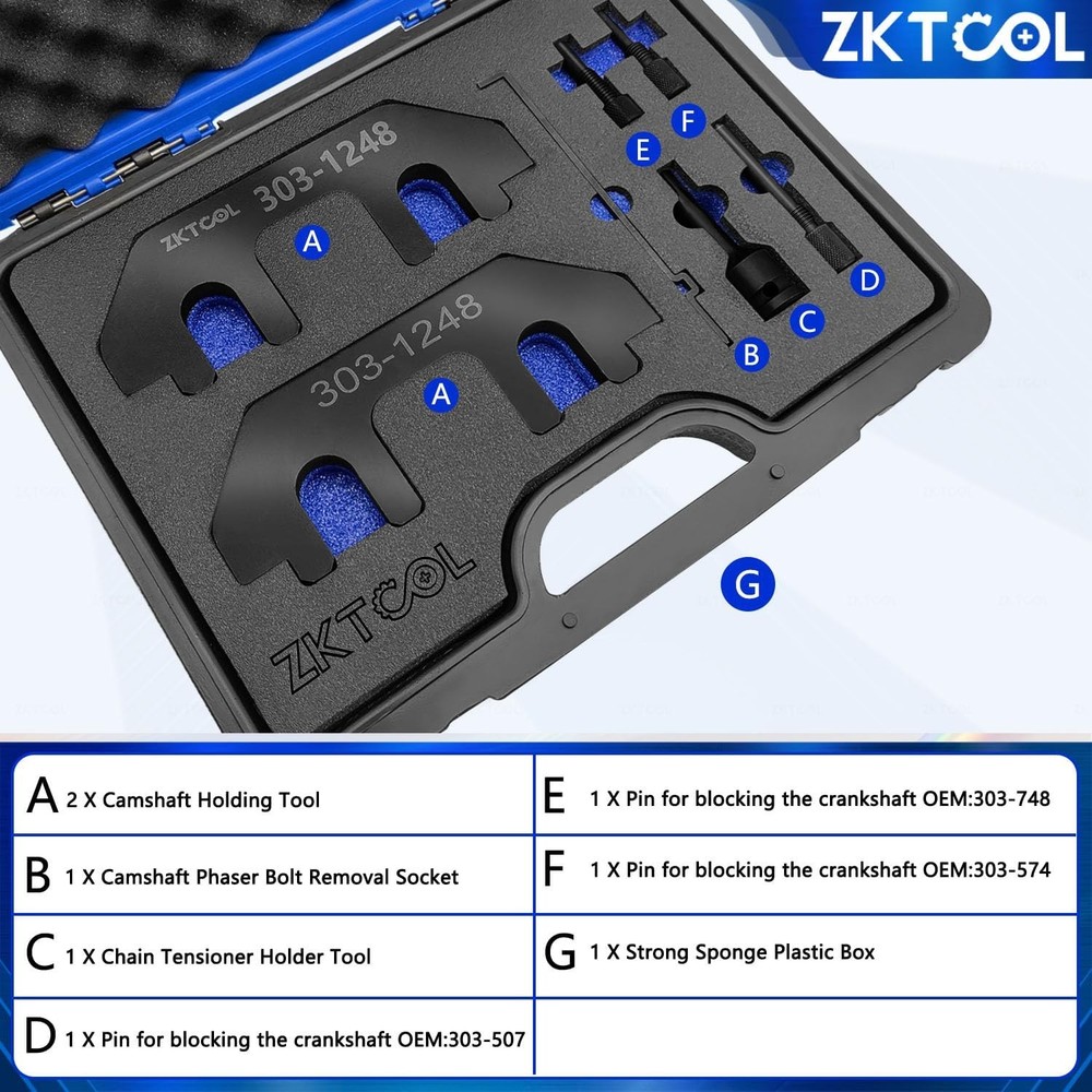 7PC Camshaft Holding Timing Tool Kit for Ford Engine Cam Alignment Tool Set