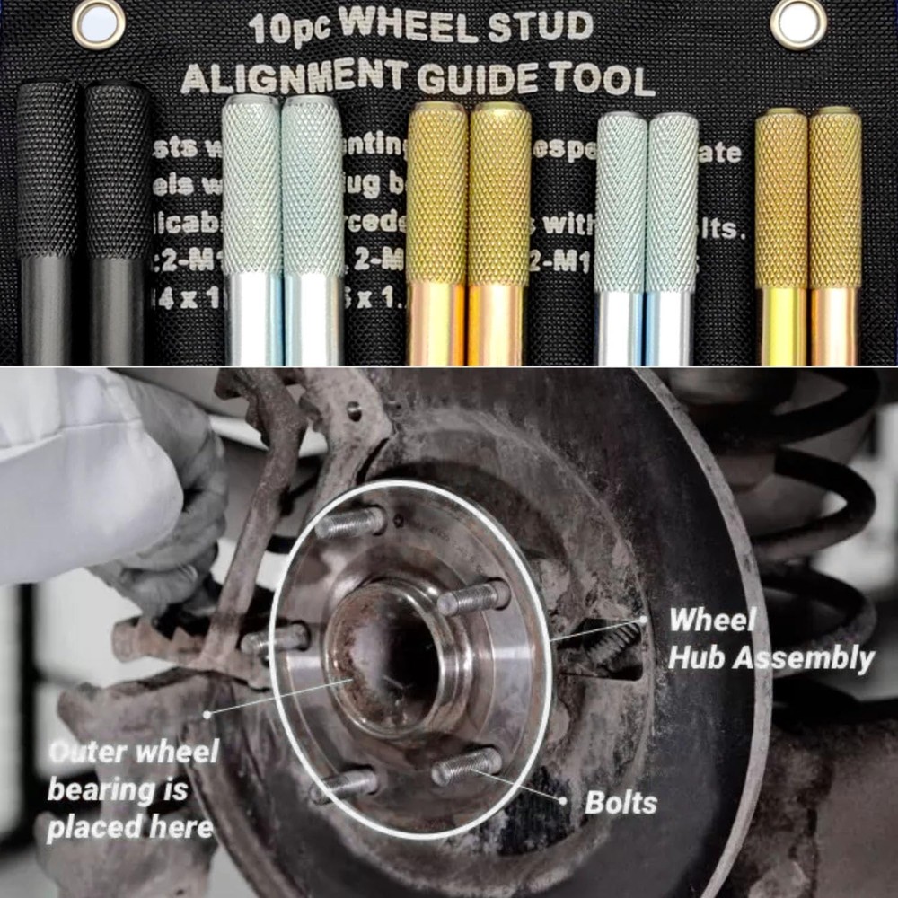 10PC Wheel Alignment Tool Set for Effortless Tire Changes - Durable Steel