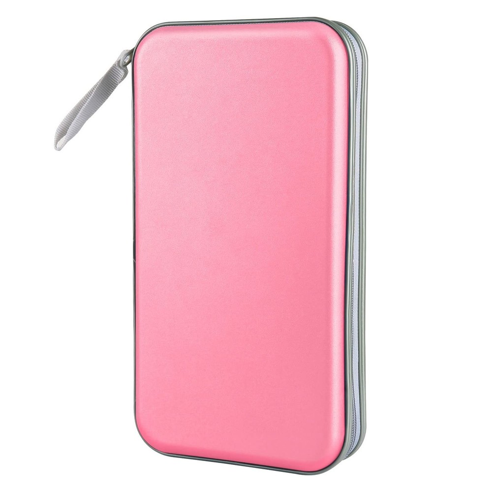 Siveit CD Case holder, 80 Capacity CD/DVD 80 Capacity, Light Pink