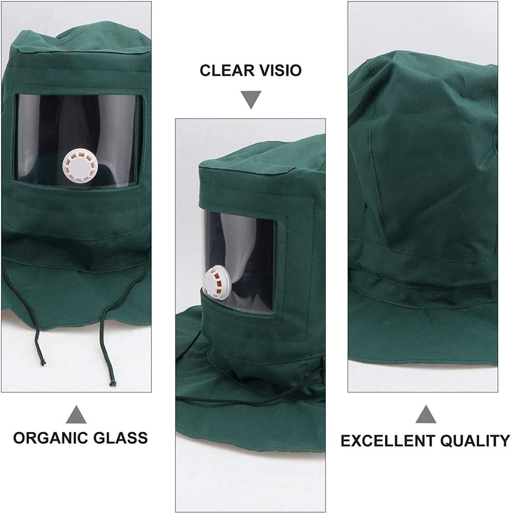 Sand Blasting Hood Cap Anti Wind Sandblaster Tools Dust Protective Face Shield