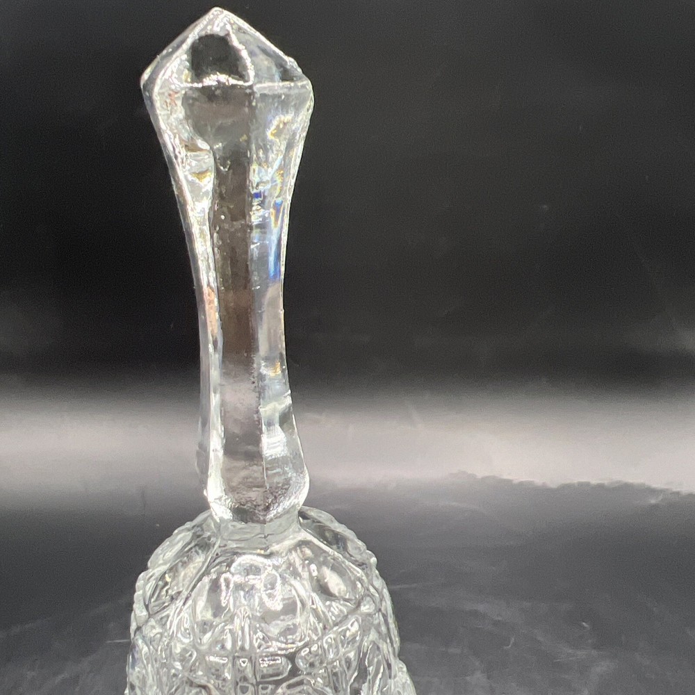 Clear Crystal Dinner Bell Cut Diamond Button Design Vintage