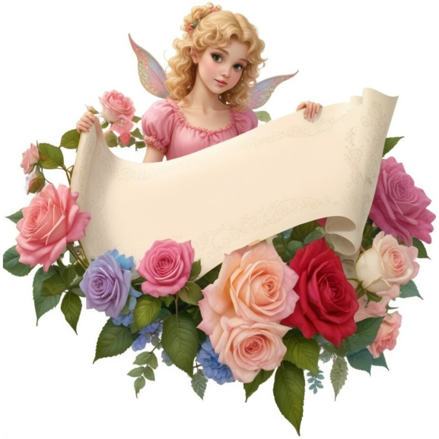 30 Custom Rose Angel Personalized Address Labels