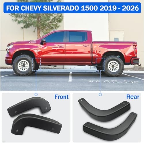 Mud Flap Deletes for Chevy Silverado - Front & Rear Mud Flap Replacement Kit