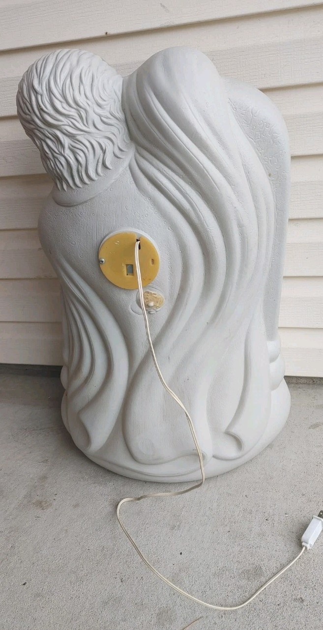 Vintage Halloween Blow Mold Tombstone Gravestone Lighted Trick Or Treat Skeleton