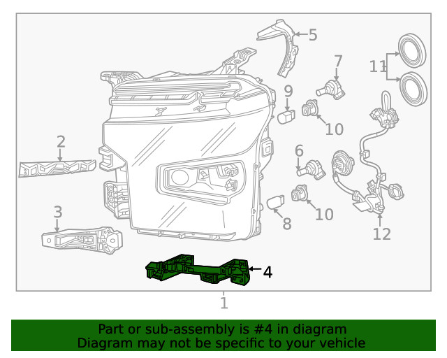Genuine GM Lower Bracket 84877534