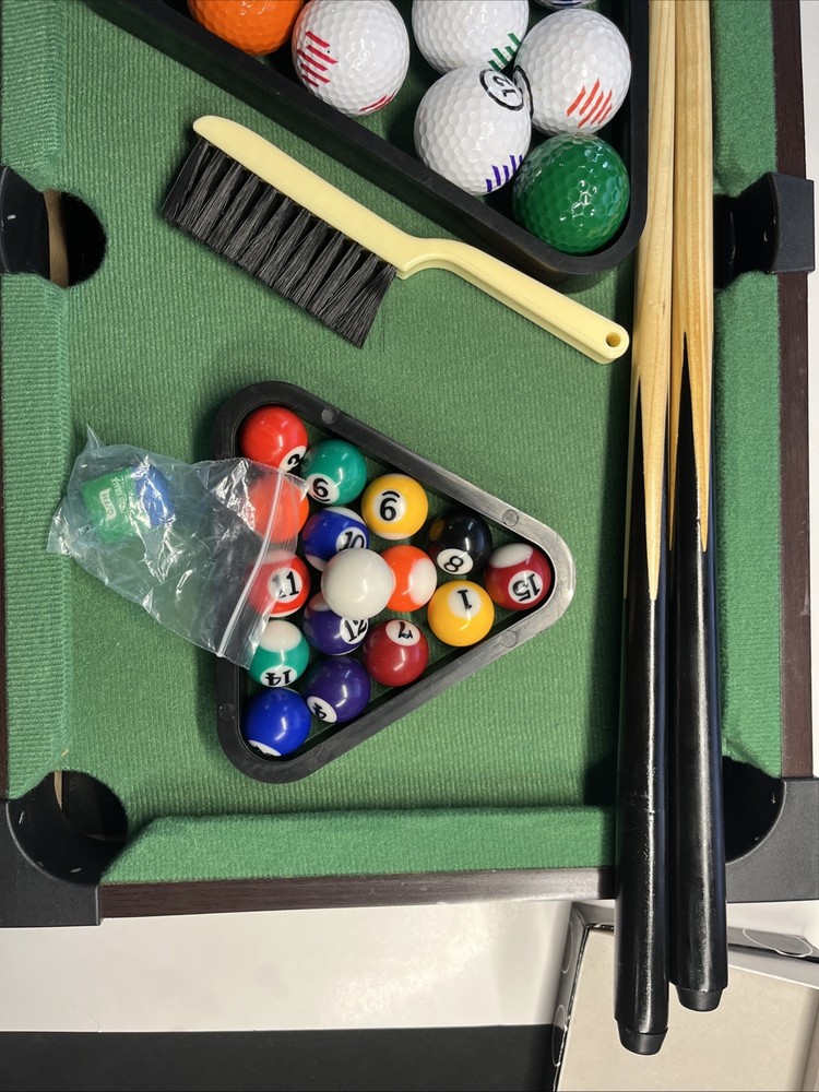 TOTES Tabletop Billiards Pool Table by Totes 2 Player Game & Put-Put Golf!