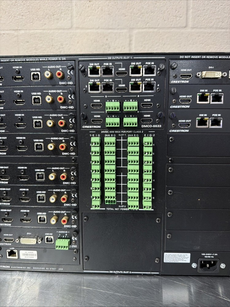 Crestron DM-MD16x16 Digital Media Switcher w/Modules Loaded W/ Multiple Cards