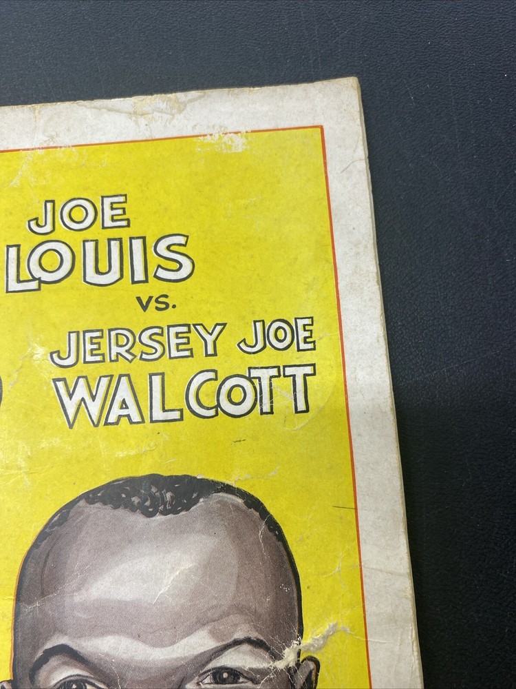Joe Louis Vs Jersey Joe Walcott Boxing Program 1948