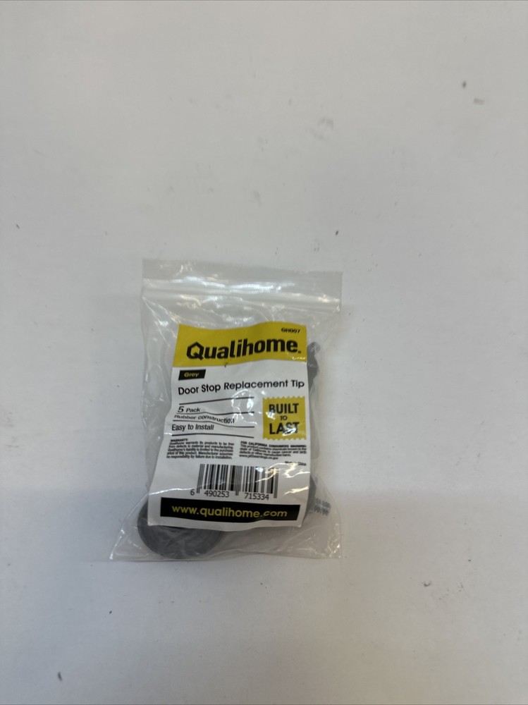 Replacement Rubber Tip for Kickdown / Drop Down Door Stop Holder, Grey, 5 Pack