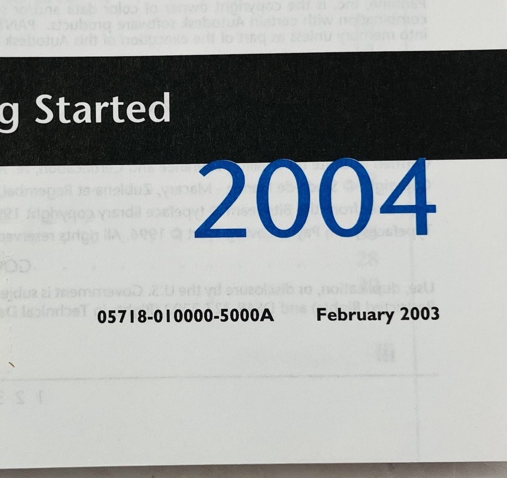 AutoCAD LT 2004 Getting Started Guide + Quick Reference Card Vintage Manual Only