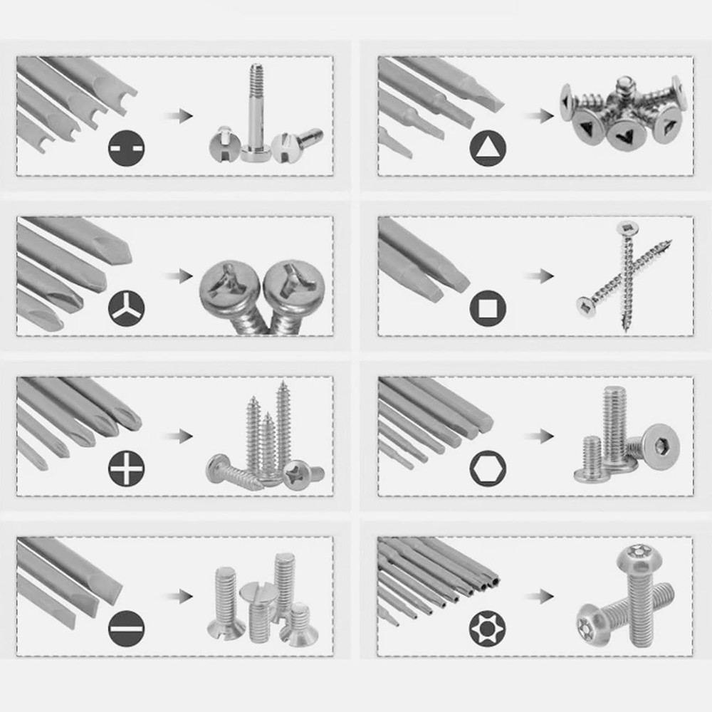 50Pcs Extra Long Security Bit Set,Screwdriver Bit Set, Extra Long Magnetic Drive