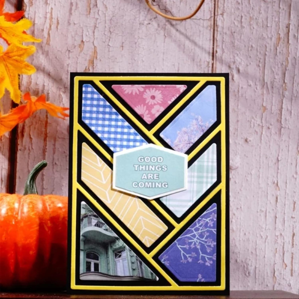 Rectangle Grid Frame Metal Die Cuts,Rectangular Frame Background Stencils DIY.