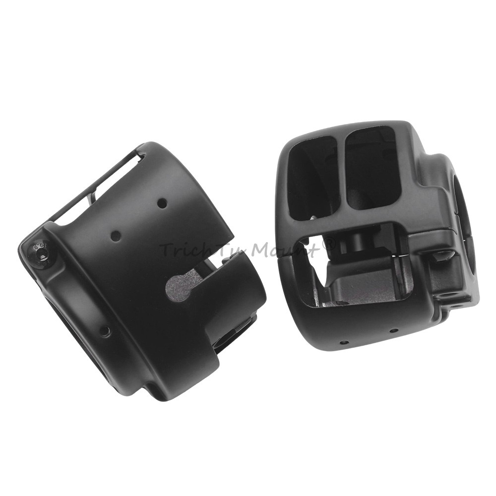 Black Hand Control Switch Housing Cover For Harley Softail Street Bob Sportster