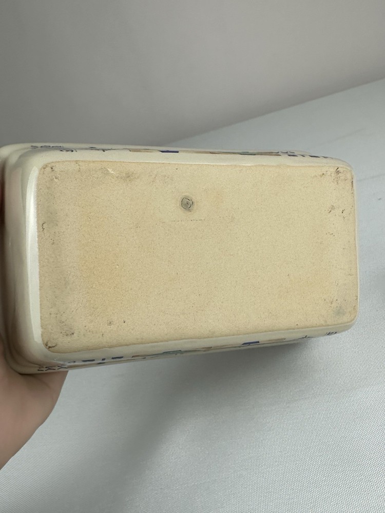 Christmas Ceramic Stoneware Mini Loaf Bread Baking Pan Festive Christmas Trees