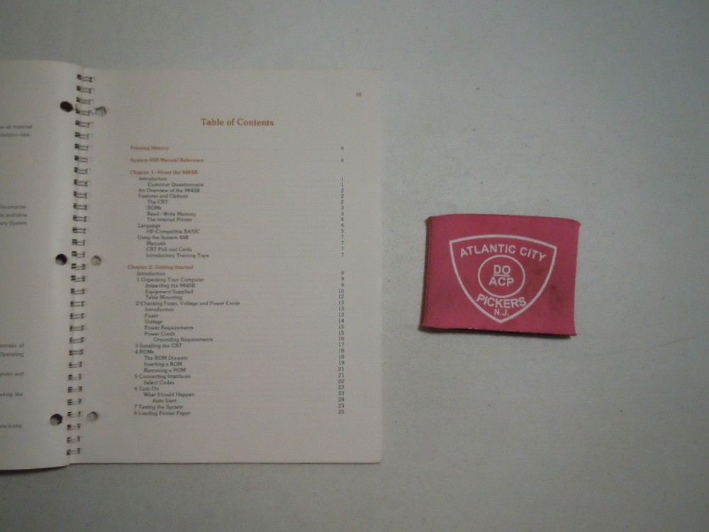 HEWLETT PACKARD SYSTEM 45B DESKTOP COMPUTER OWNER'S MANUAL