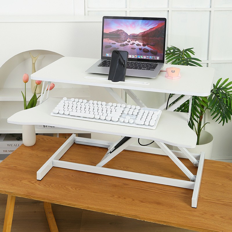 32In Desk Converter Height Adjustable Sit to Stand Riser Standing Computer Desk
