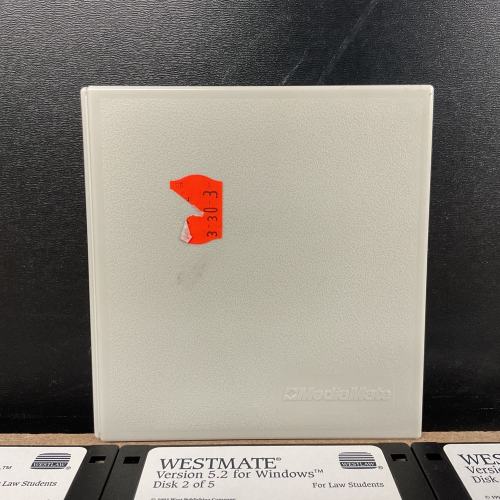 Westmate Version 5.2 Windows 3.5” Diskettes & MediaMate Case Vintage Computing