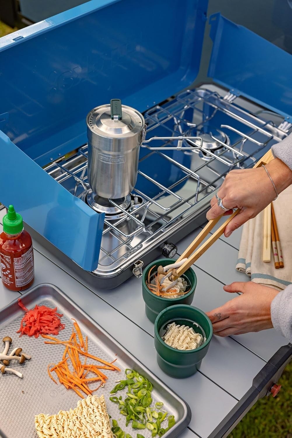 Stanley Wildfare Go 4-Piece Two Cup Stainless Steel Cookset | 32 Oz Pot and Lid