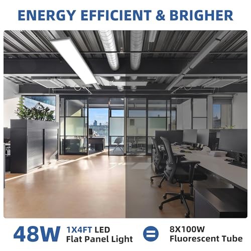 1x4 FT LED Flat Panel Selectable CCT Flush Mount 1x4 FT-2 White