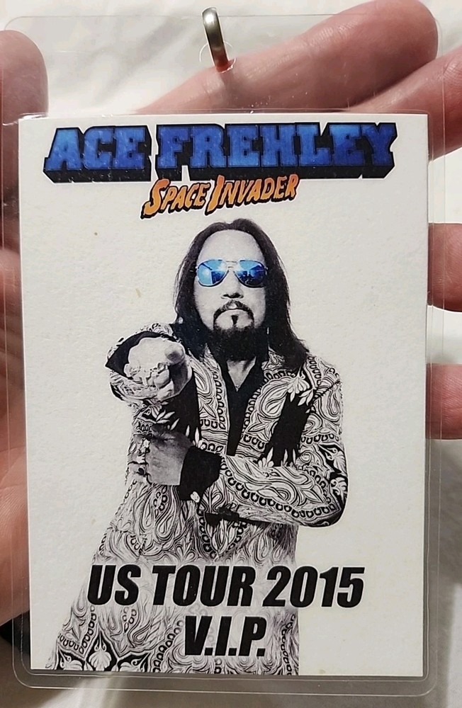 Ace Frehley SPACE INVADER U.S. TOUR 2015 V.I.P. Pass/Lanyard (Frehley's Comet)