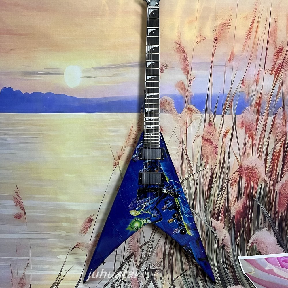 Solid Electric Guitar Dave Mustaine V Rust In Peace Active pickup 6 strings