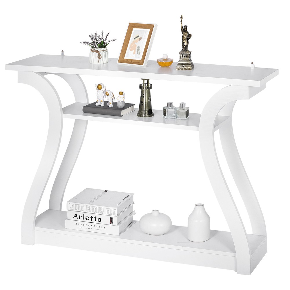 47" Console Table Accent Side Stand Sofa Entryway Hall Display Storage 3 Colors