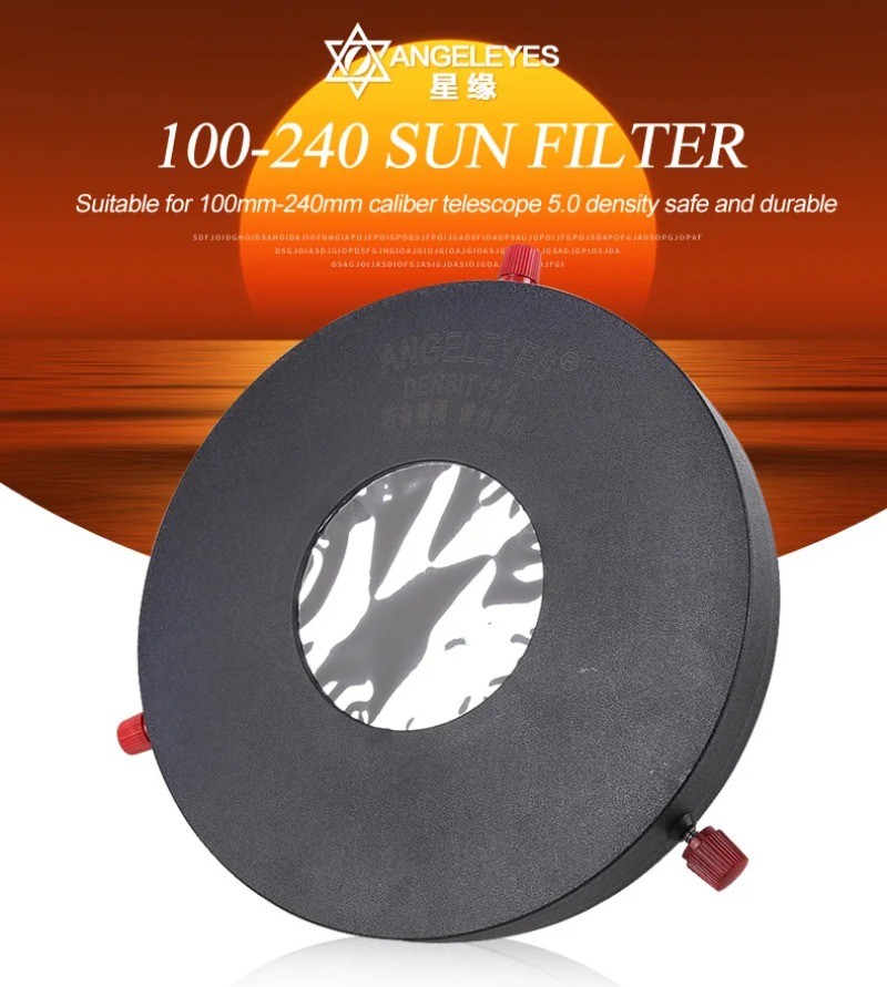 Adjustable 100-240mm Diameter Telescope Solar Filter Baader Filter 5.0 Density