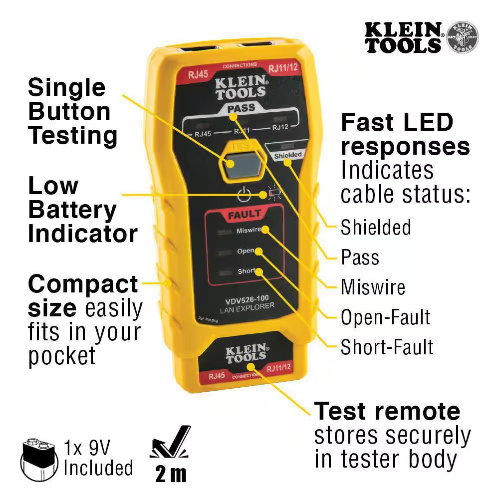 Klein Tools Vdv Lan Tool Set 6 Piece