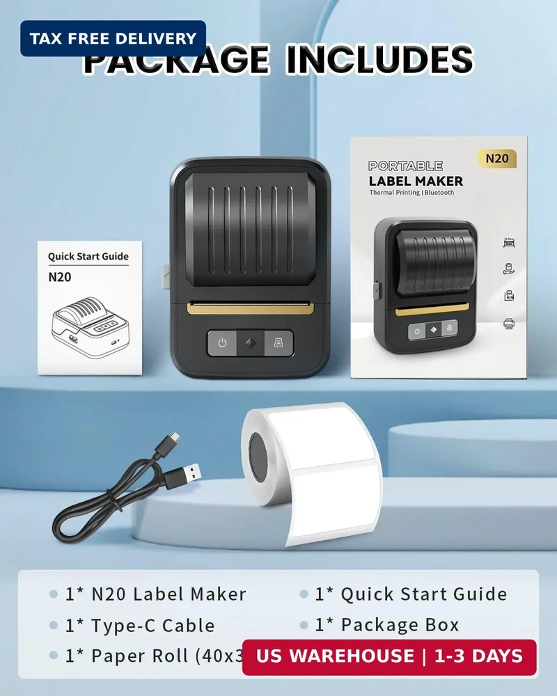 Label Makers, Label Maker Machine with Tape, Bluetooth Label Maker, Portable The