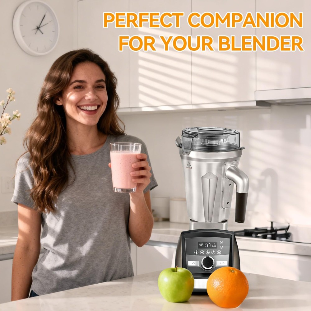 64-Ounce Stainless Steel 64oz Blending Container, Silver