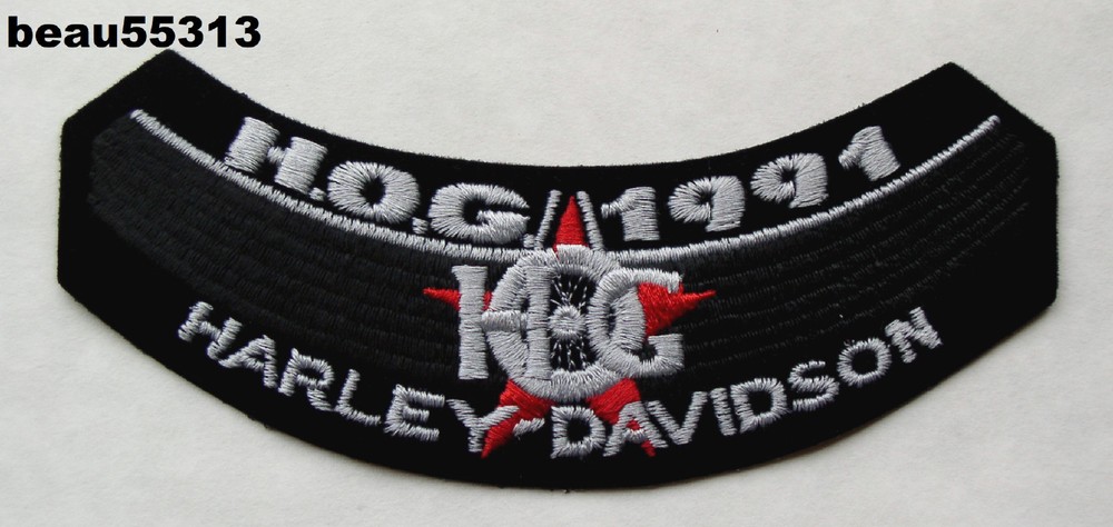 ⭐"ORIGINAL VINTAGE" HARLEY DAVIDSON OWNERS GROUP HOG 1991 VEST JACKET PATCH