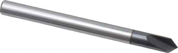 1/8" Solid Carbide Chamfer Mill: 2 Flute, 45� Incl Angle A, 0.058" LOC