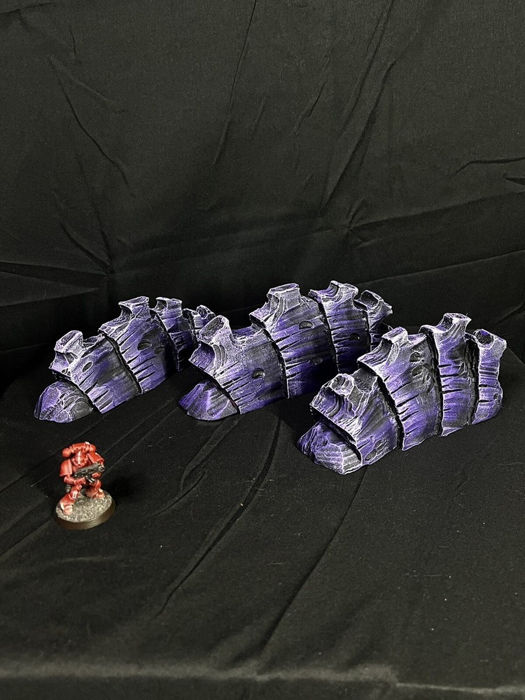 Alien Wargaming Terrain Set Compatible With Warhammer 40K Fully Painted