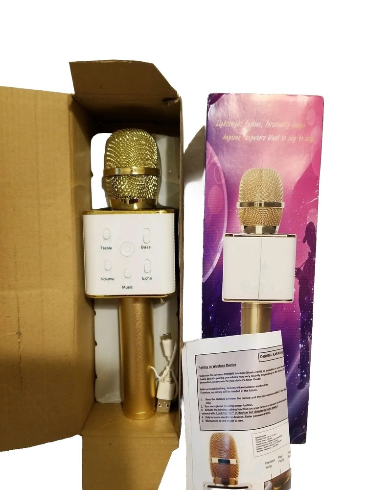 Bluetooth Wireless Handheld Microphone  Karaoke Stereo USB Speaker