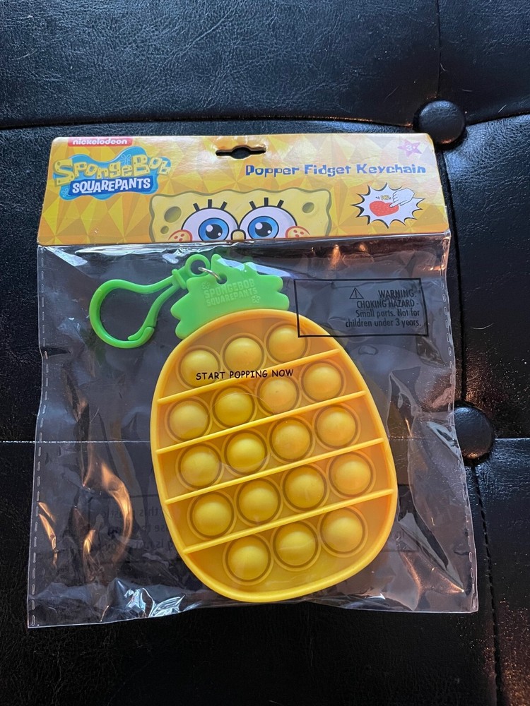 Spongebob Squarepants Popper Fidget Keychain NEW