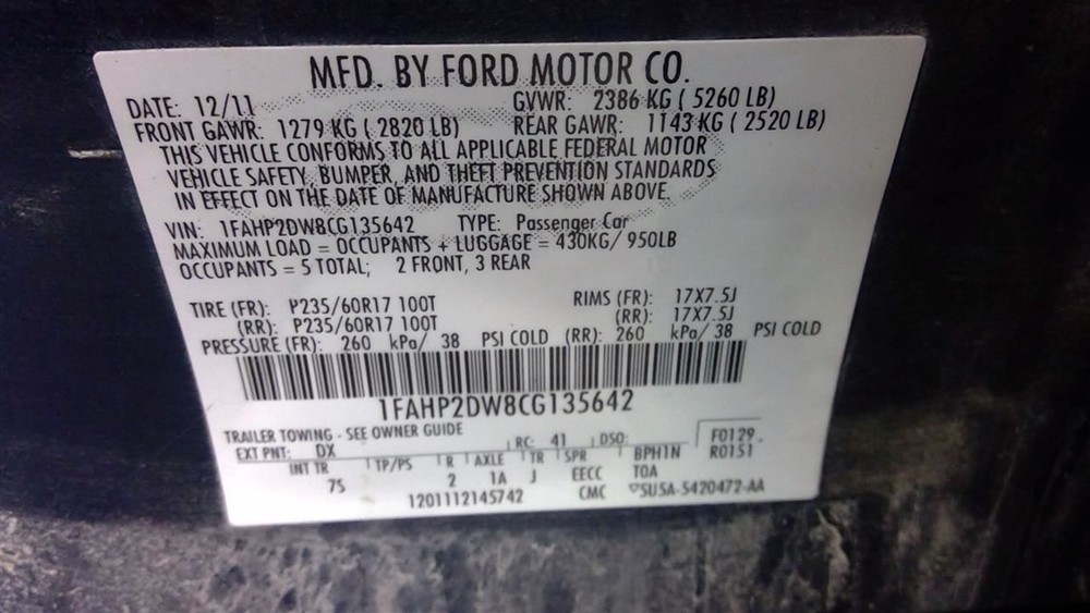 TAURUS 2012 High Mounted Stop Light 1650671