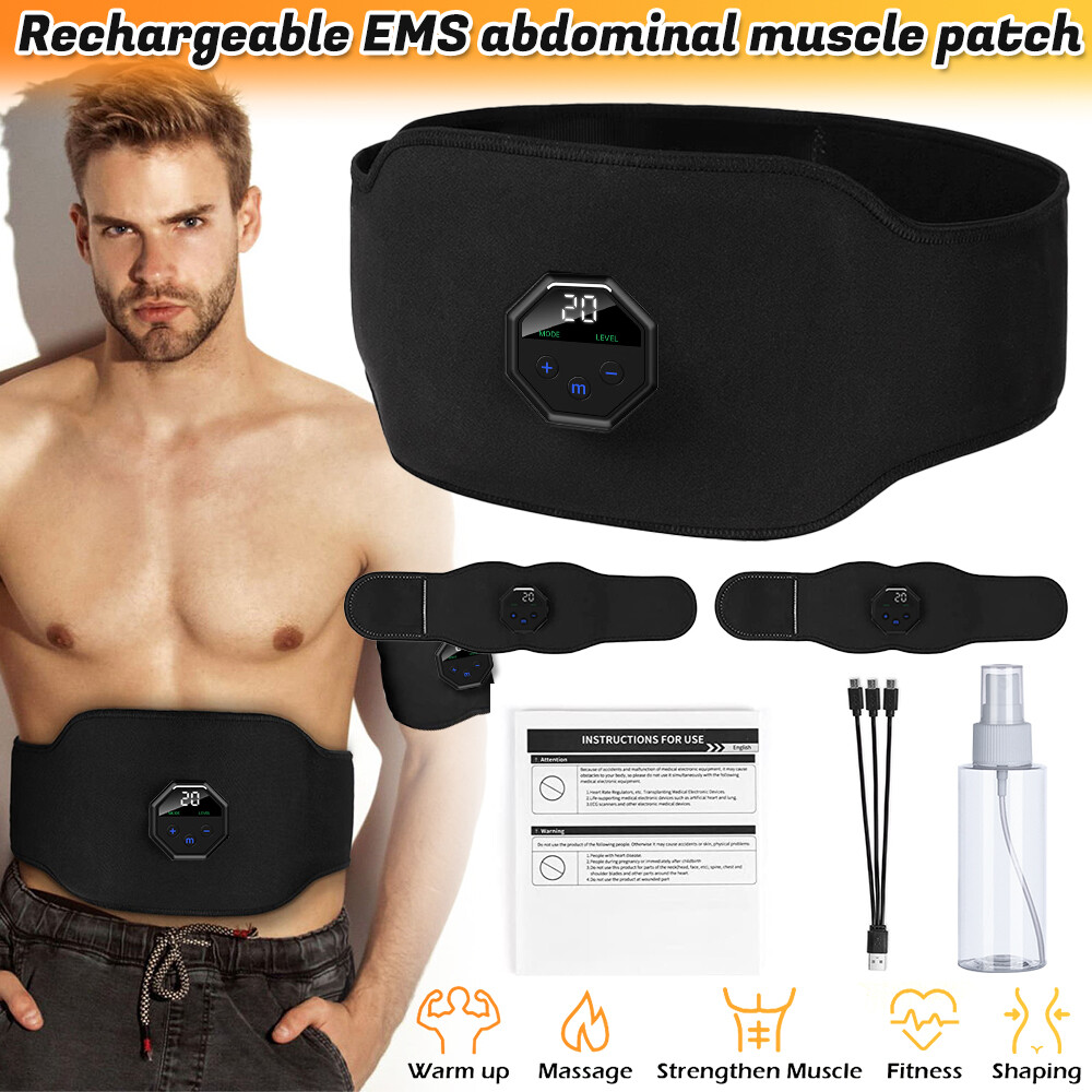 EMS Abdominal ABS Muscle Stimulater Training Toner Fitness Workout Belt Exercise