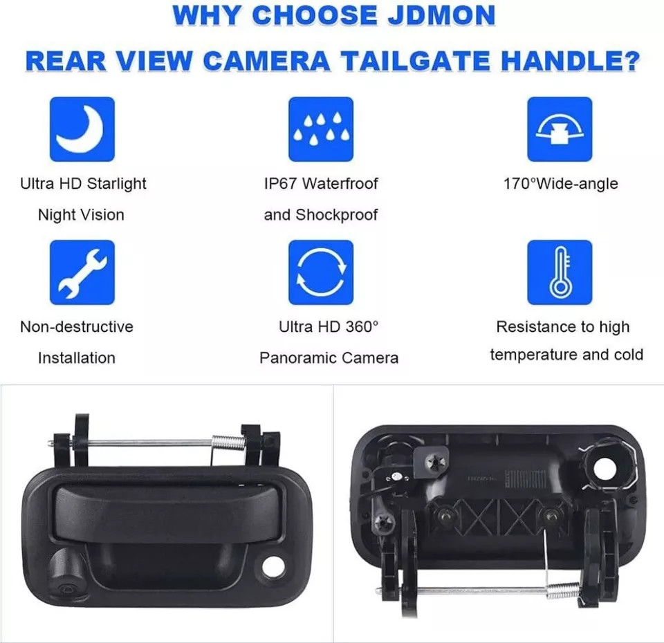 Tailgate Handle Rear View Backup Camera For 04-16 Ford F150 F250 F350 F450