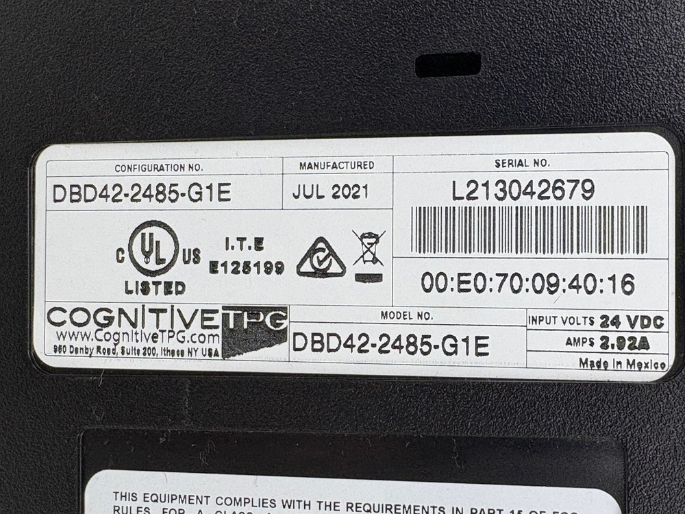 USED | Cognitive TPG DBD42-2485-G1E Advantage DLX Direct Thermal Barcode Printer