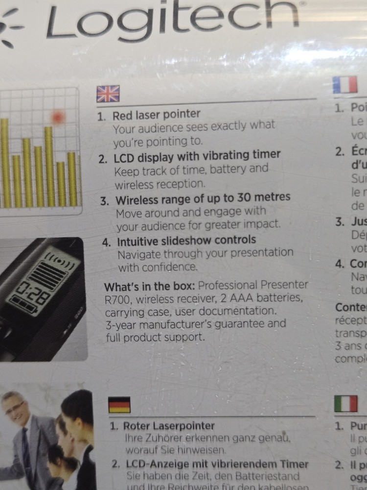 Logitech Professional Presenter Presentation Laser R700 Pointing 910-003506