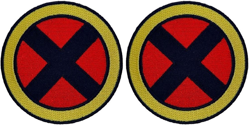 X-Men Classic Wolverine Logo Patch  | 2PC  IRON ON OR SEW ON  3"x3"