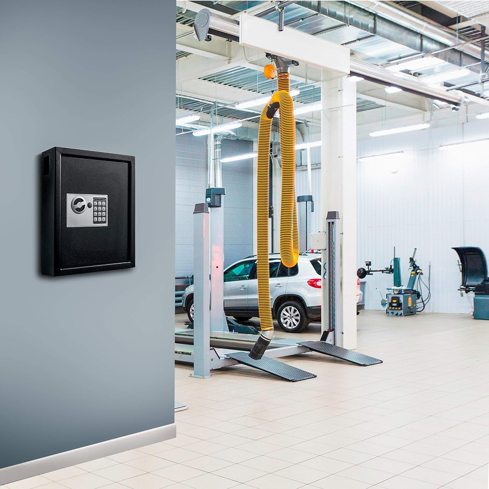 Key Holder Wall Mount - 40-Keys Lock Box with Code, Key Cabinet Wall Mount, Vale