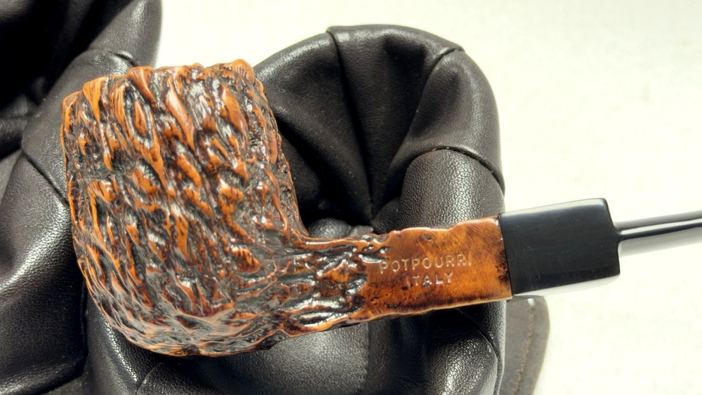 POTPOURRI Blast and Rusticate Unique Finished Straight Billiard Saddle Stem ***