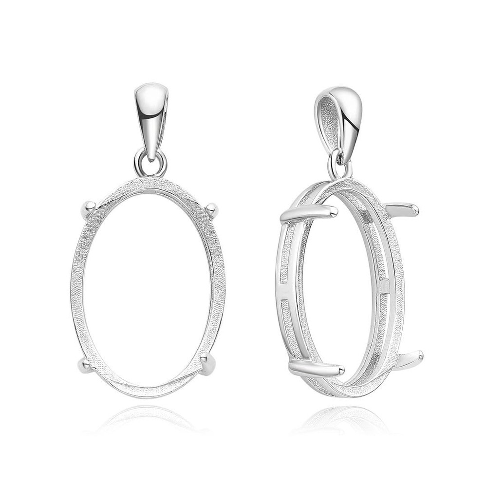 1pc Adabele Authentic 925 Sterling Silver Hypoallergenic Open Back Bezel Blan...
