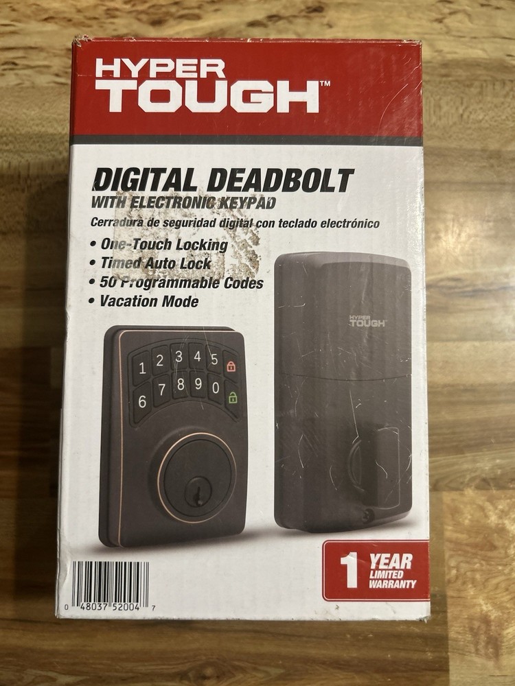 Hyper Tough Digital Deadbolt With Electrical Keypad (1752004)